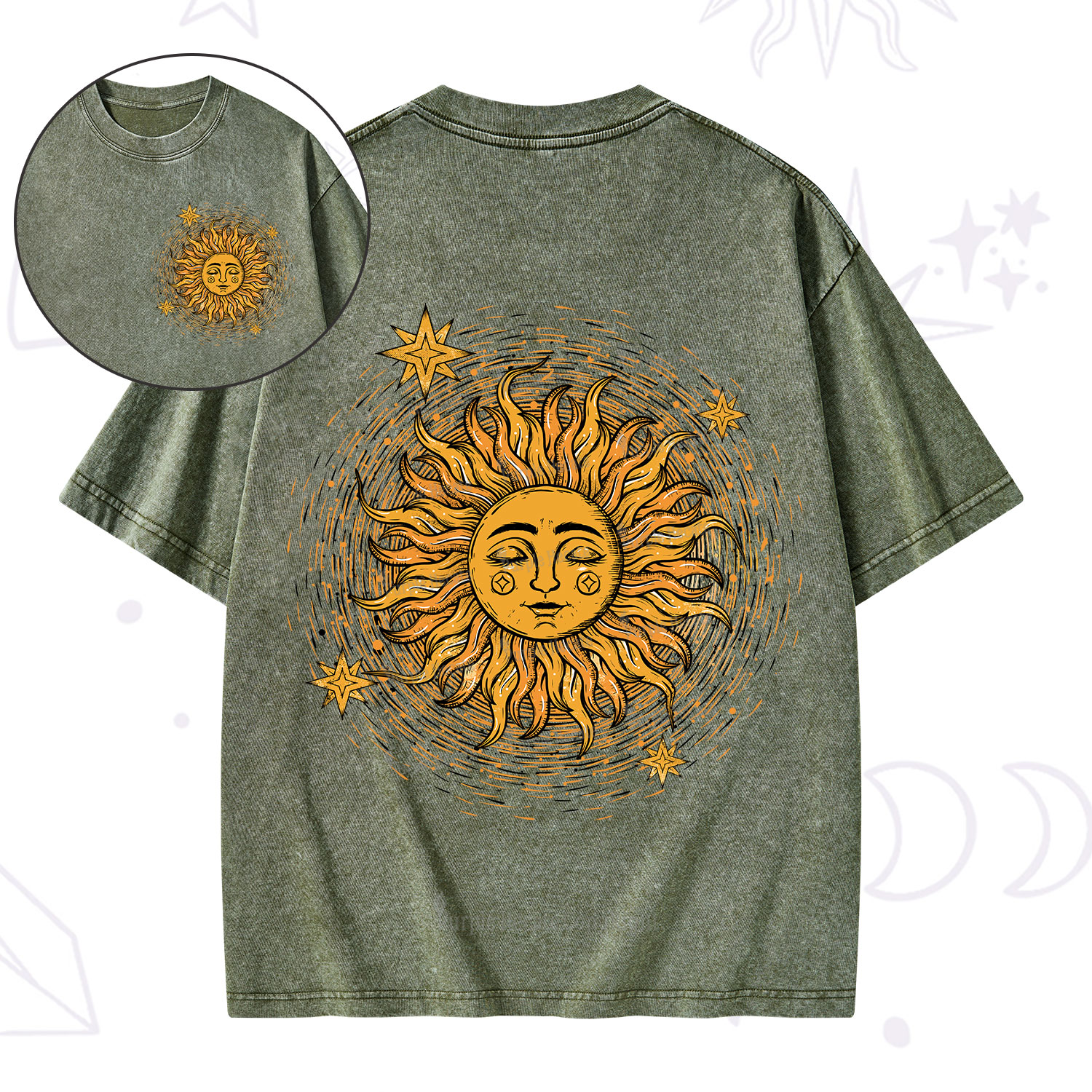 Purplehecate Celestial Sun Washed T-Shirt