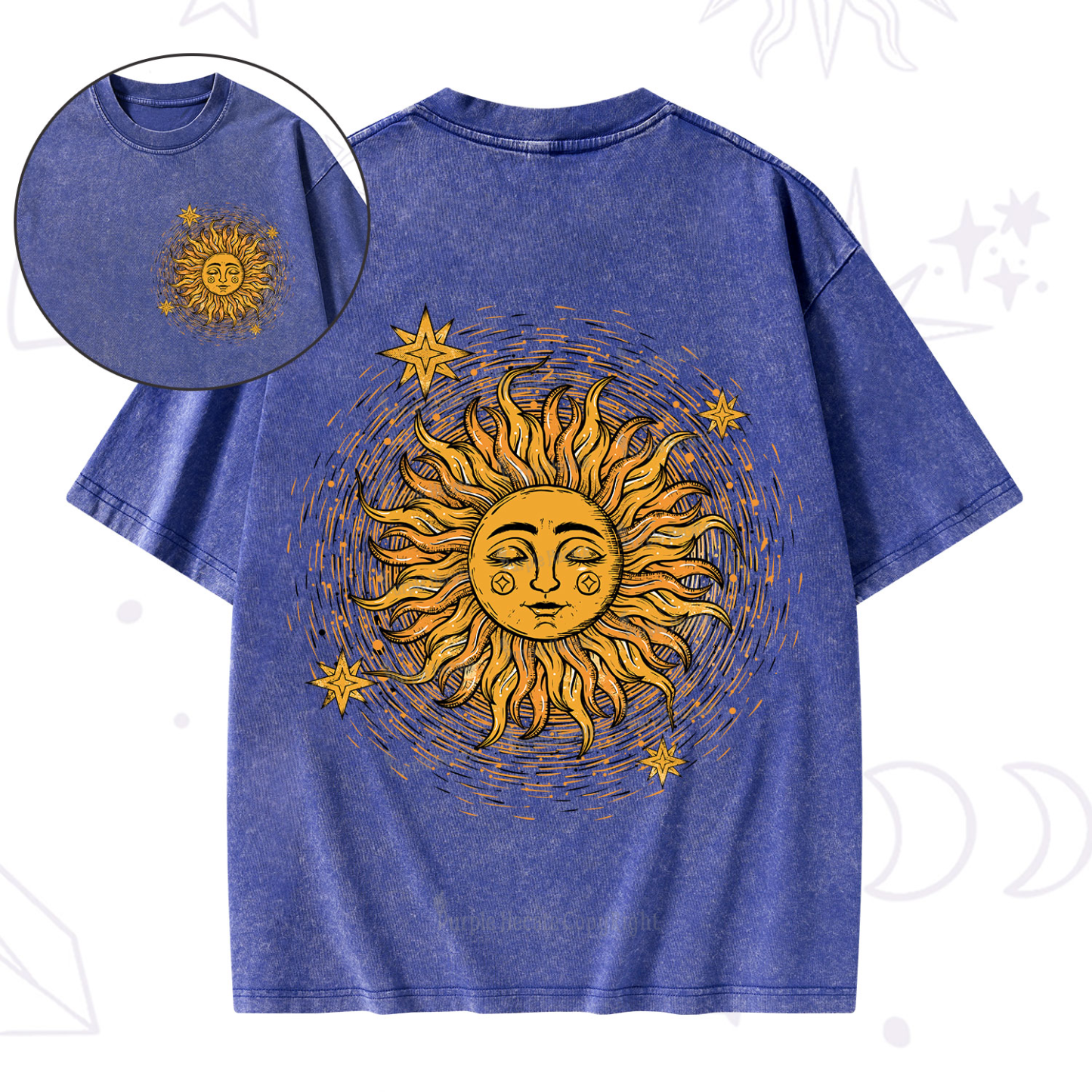 Purplehecate Celestial Sun Washed T-Shirt