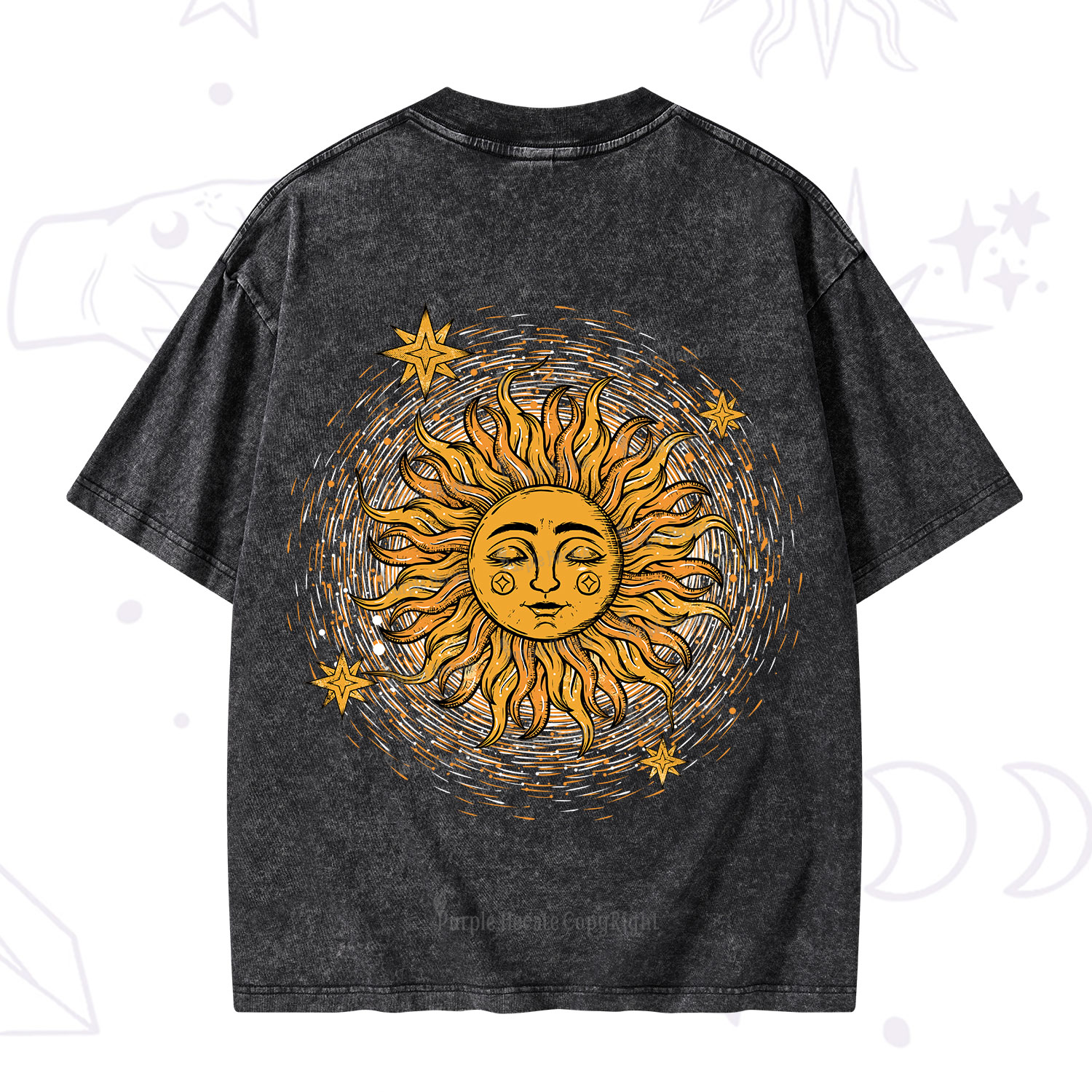 Purplehecate Celestial Sun Washed T-Shirt