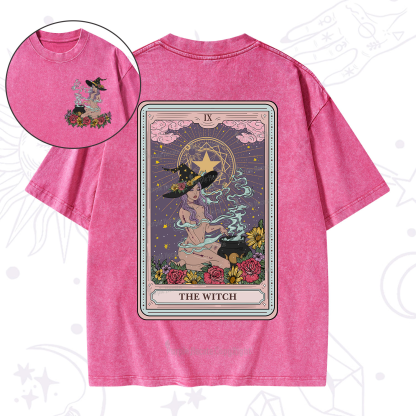 Purplehecate The Witch Tarot Washed T-Shirt