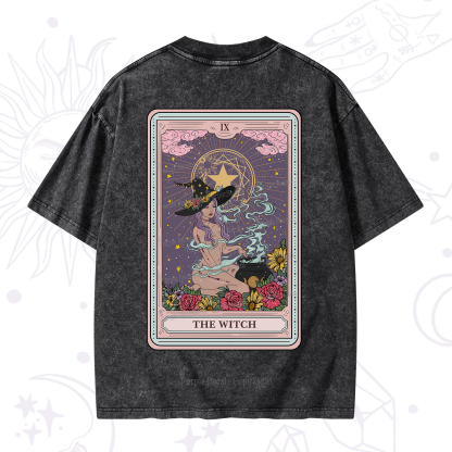 Purplehecate The Witch Tarot Washed T-Shirt