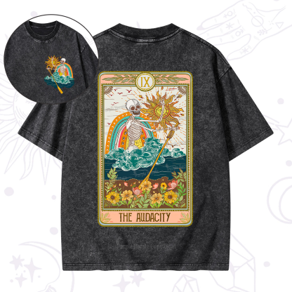 Purplehecate The Audacity Tarot Card Washed T-Shirt