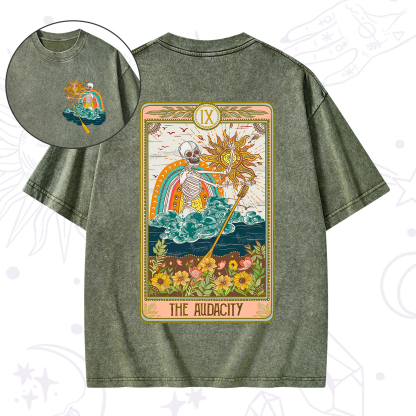 Purplehecate The Audacity Tarot Card Washed T-Shirt
