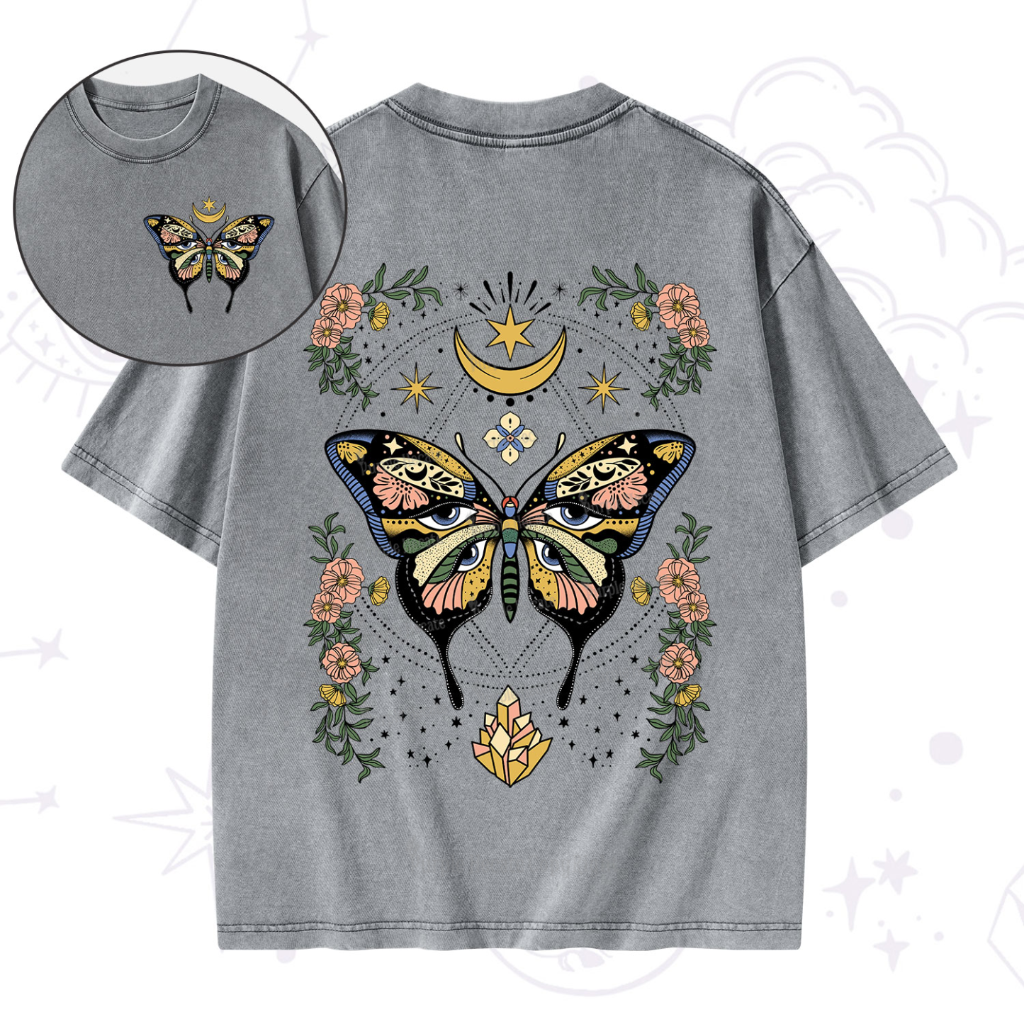 Purplehecate I Am Opening Washed T-Shirt