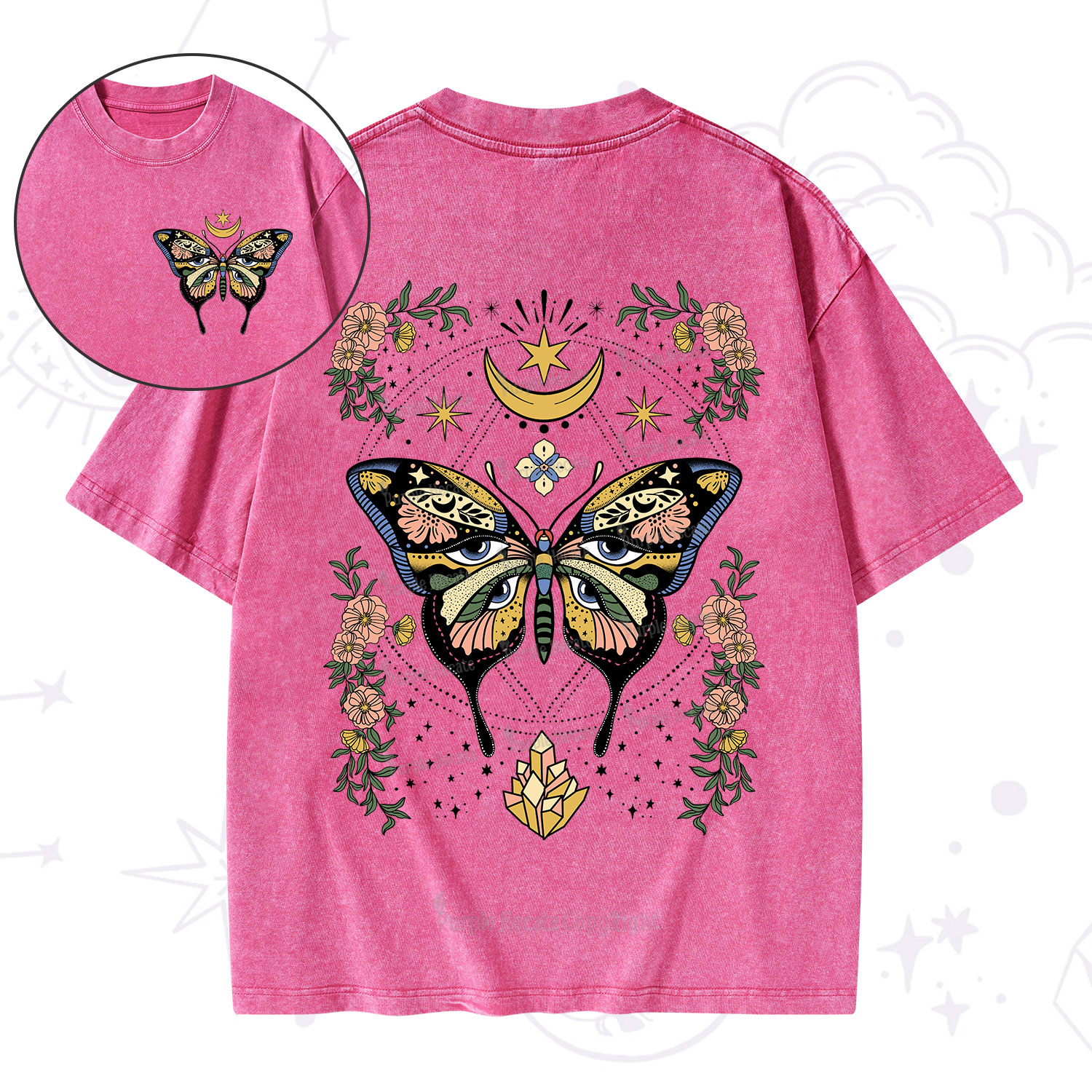 Purplehecate I Am Opening Washed T-Shirt