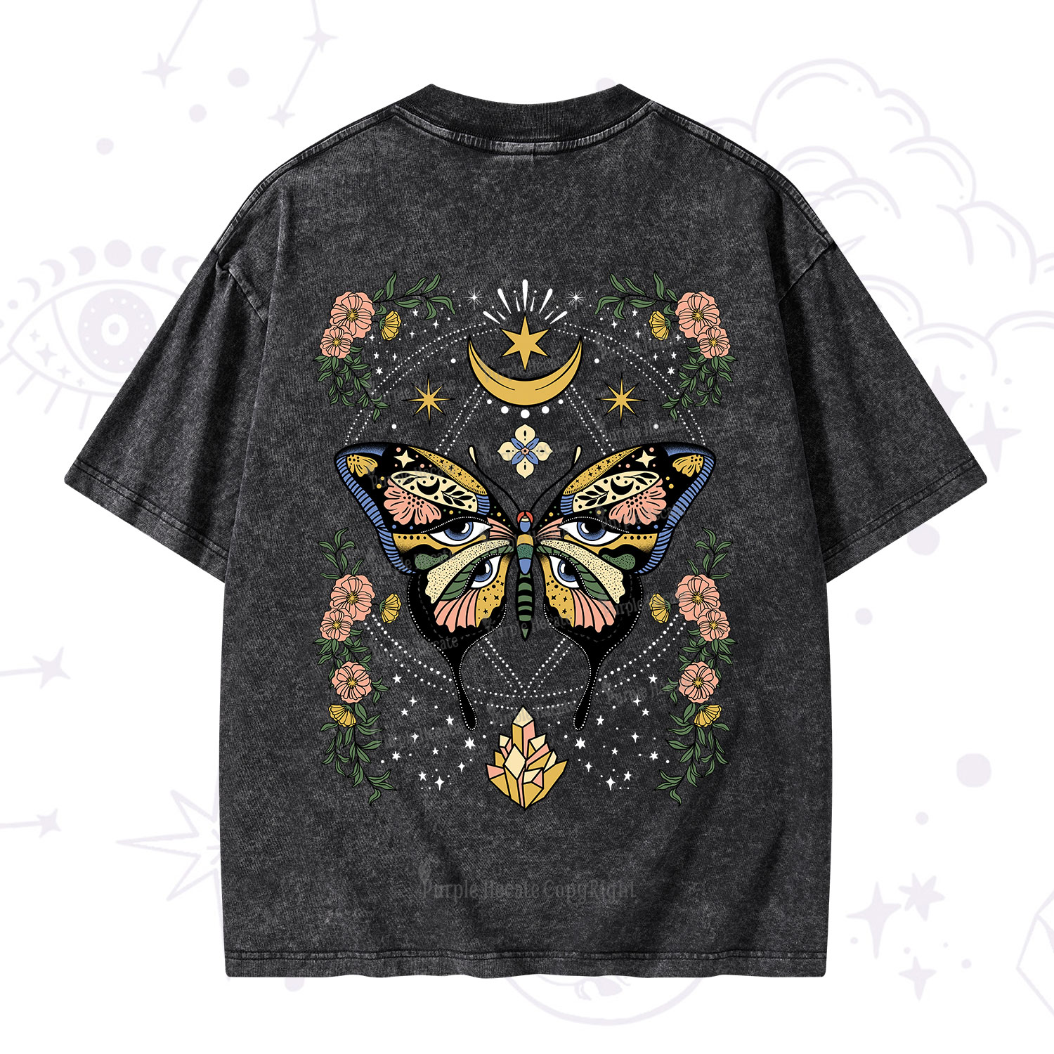 Purplehecate I Am Opening Washed T-Shirt