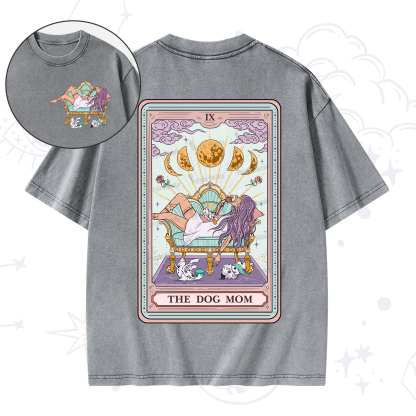 Purplehecate The Dog Mom Tarot Washed T-Shirt