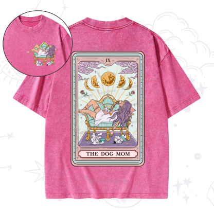 Purplehecate The Dog Mom Tarot Washed T-Shirt