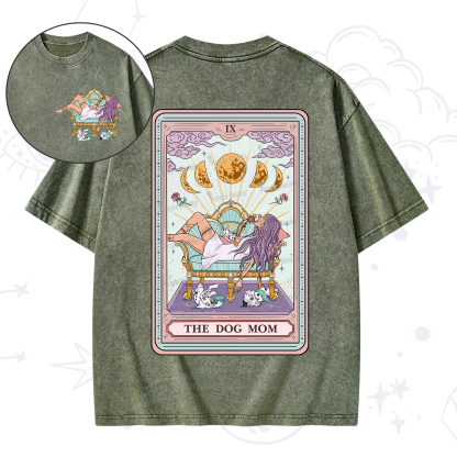 Purplehecate The Dog Mom Tarot Washed T-Shirt