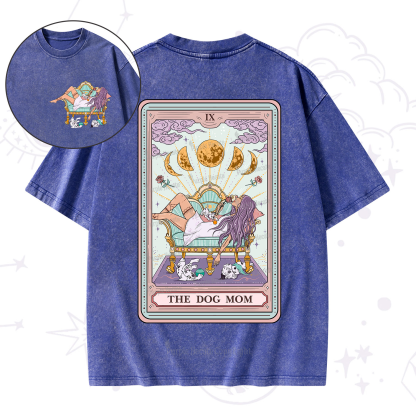 Purplehecate The Dog Mom Tarot Washed T-Shirt