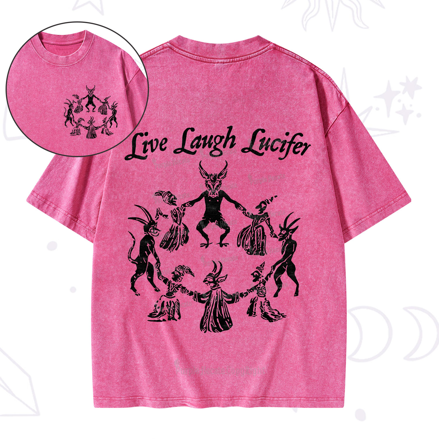Purplehecate Live Laugh Lucifer Washed T-Shirt