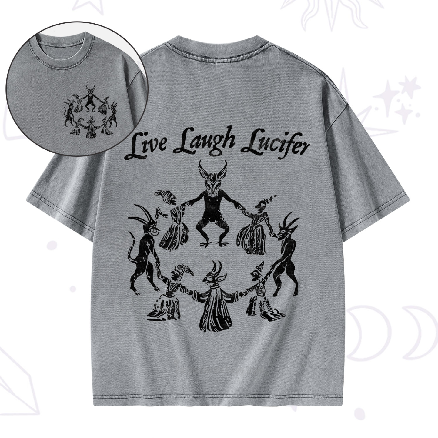 Purplehecate Live Laugh Lucifer Washed T-Shirt