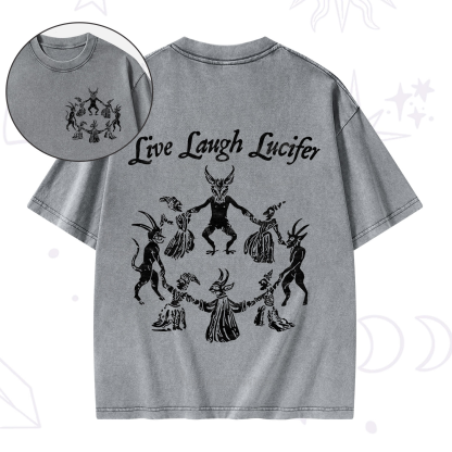 Purplehecate Live Laugh Lucifer Washed T-Shirt