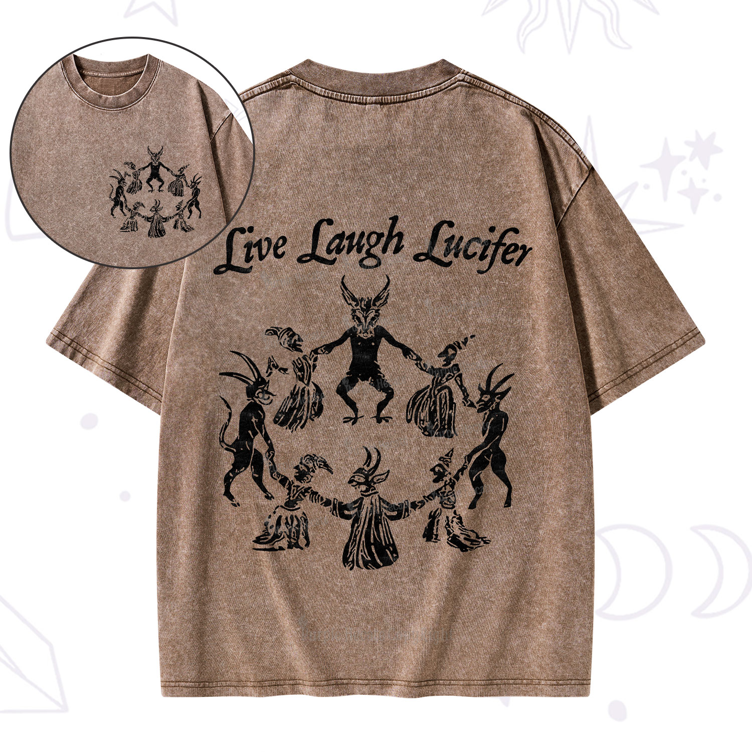 Purplehecate Live Laugh Lucifer Washed T-Shirt