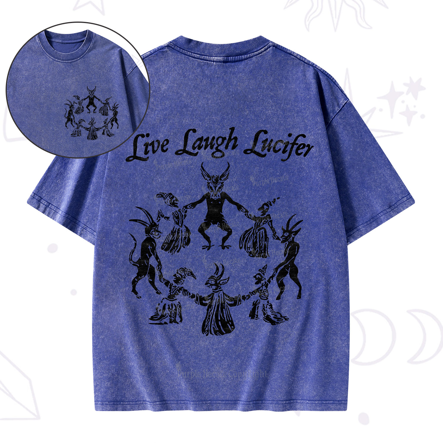 Purplehecate Live Laugh Lucifer Washed T-Shirt