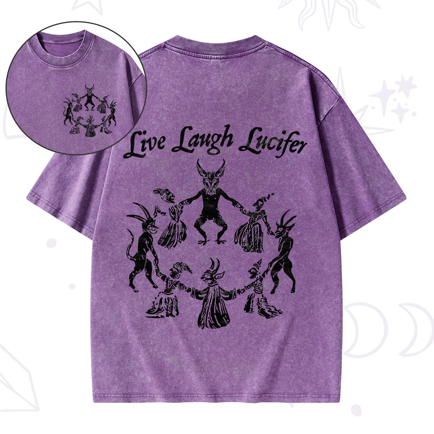 Purplehecate Live Laugh Lucifer Washed T-Shirt