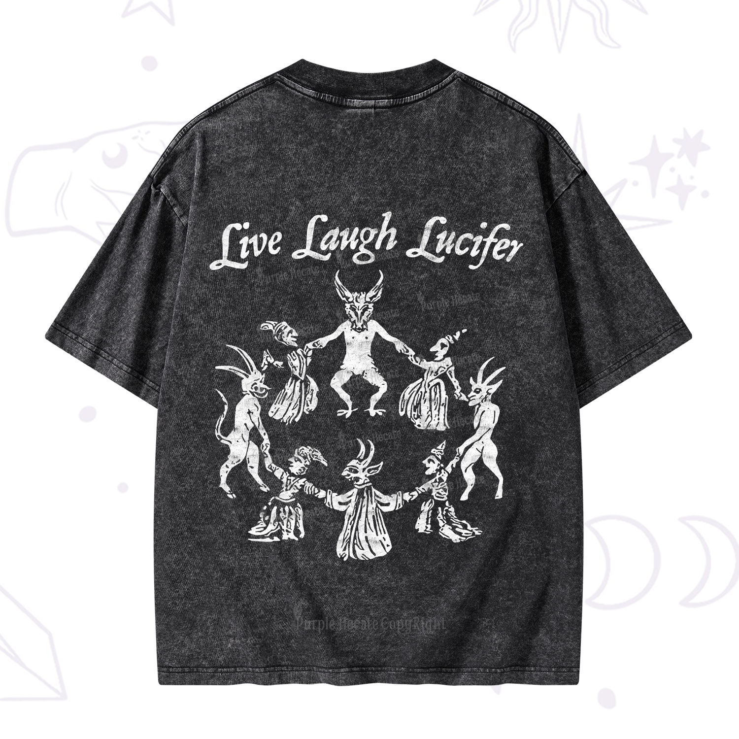 Purplehecate Live Laugh Lucifer Washed T-Shirt