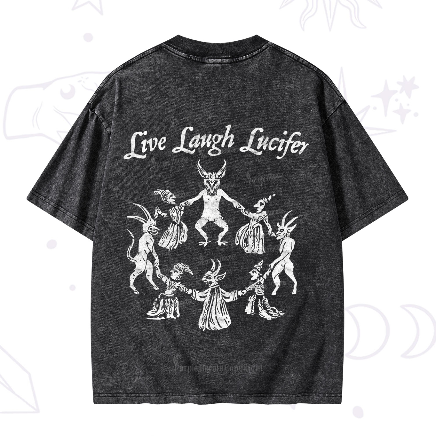 Purplehecate Live Laugh Lucifer Washed T-Shirt