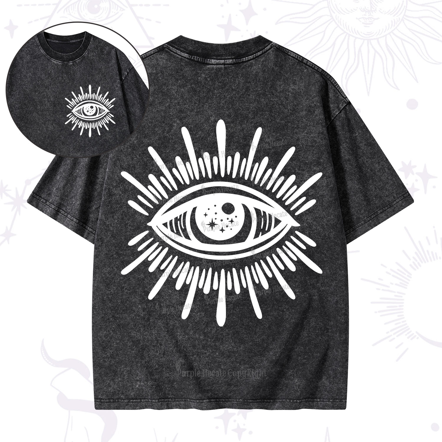 Purplehecate Evil Eye Washed T-Shirt