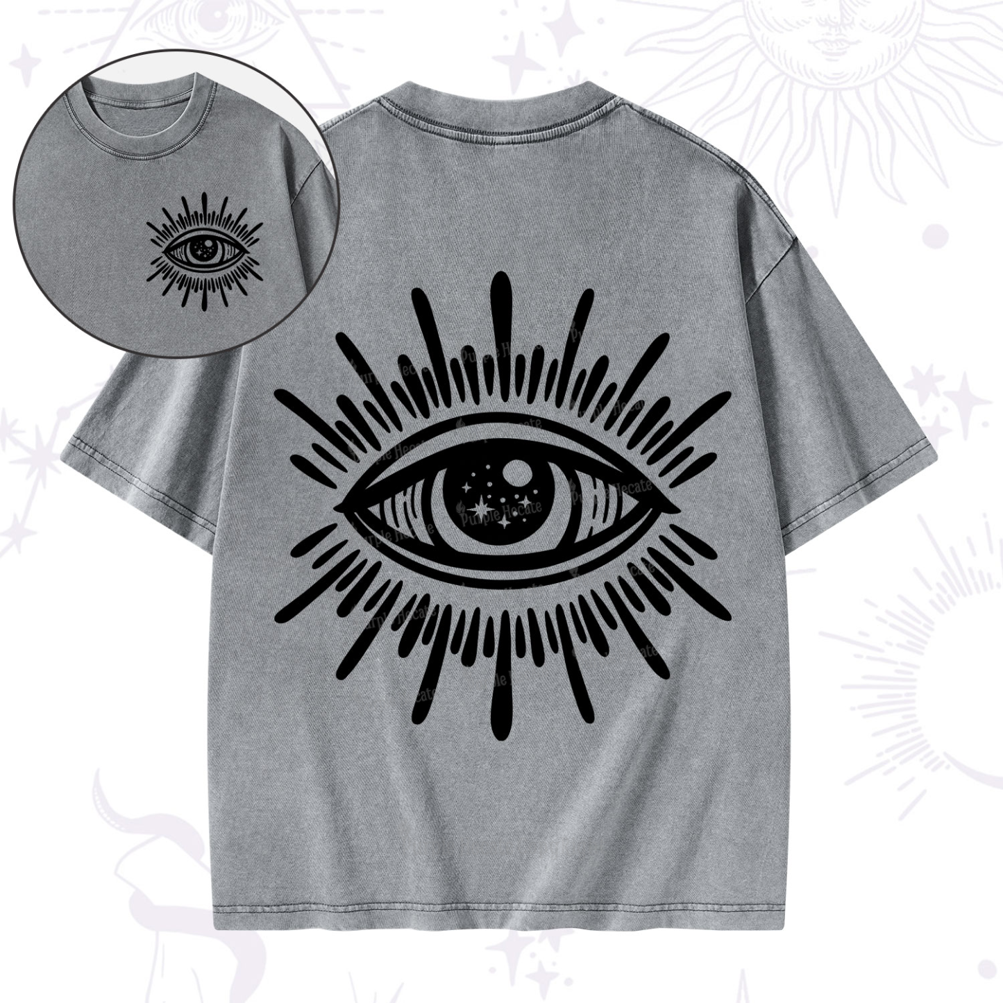 Purplehecate Evil Eye Washed T-Shirt