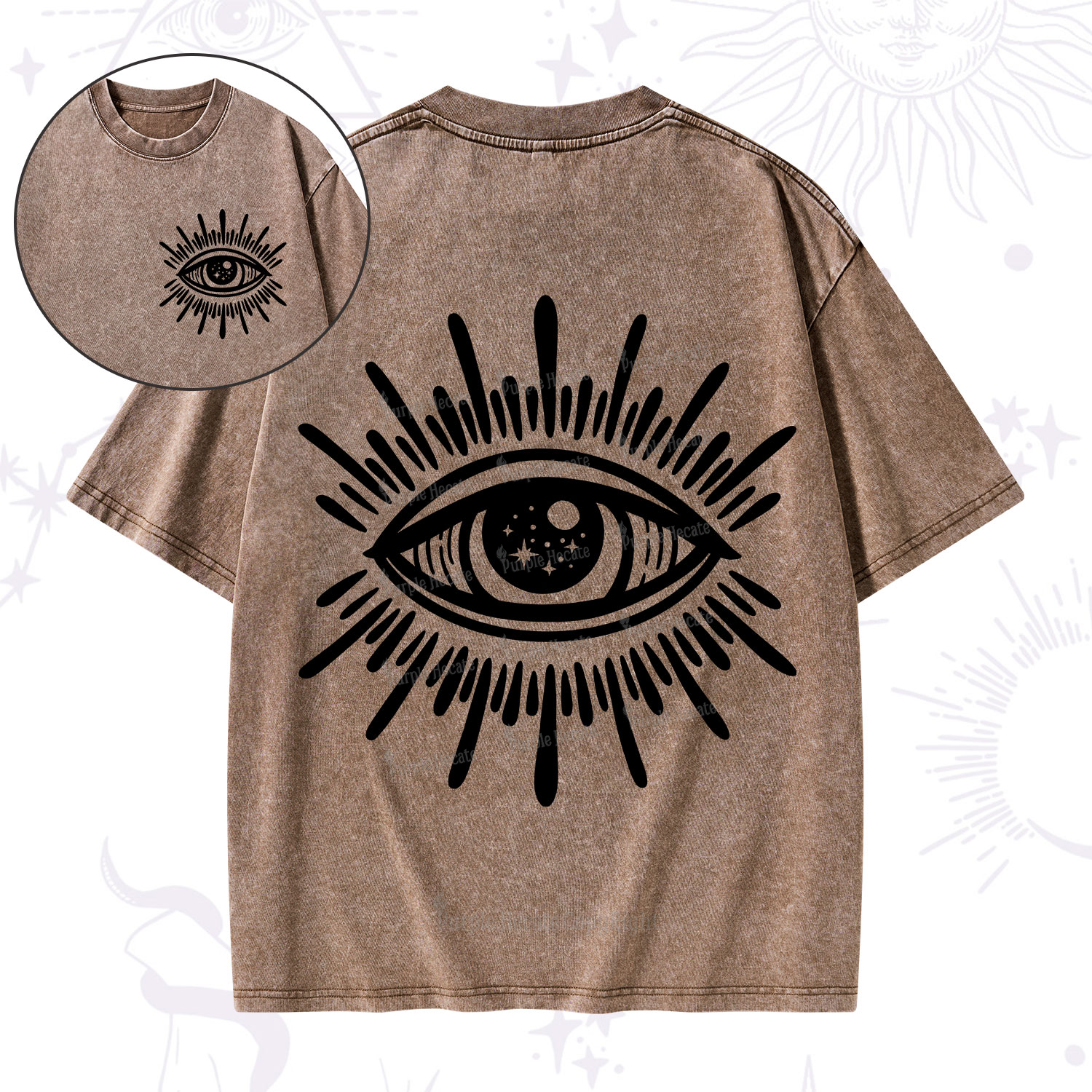 Purplehecate Evil Eye Washed T-Shirt