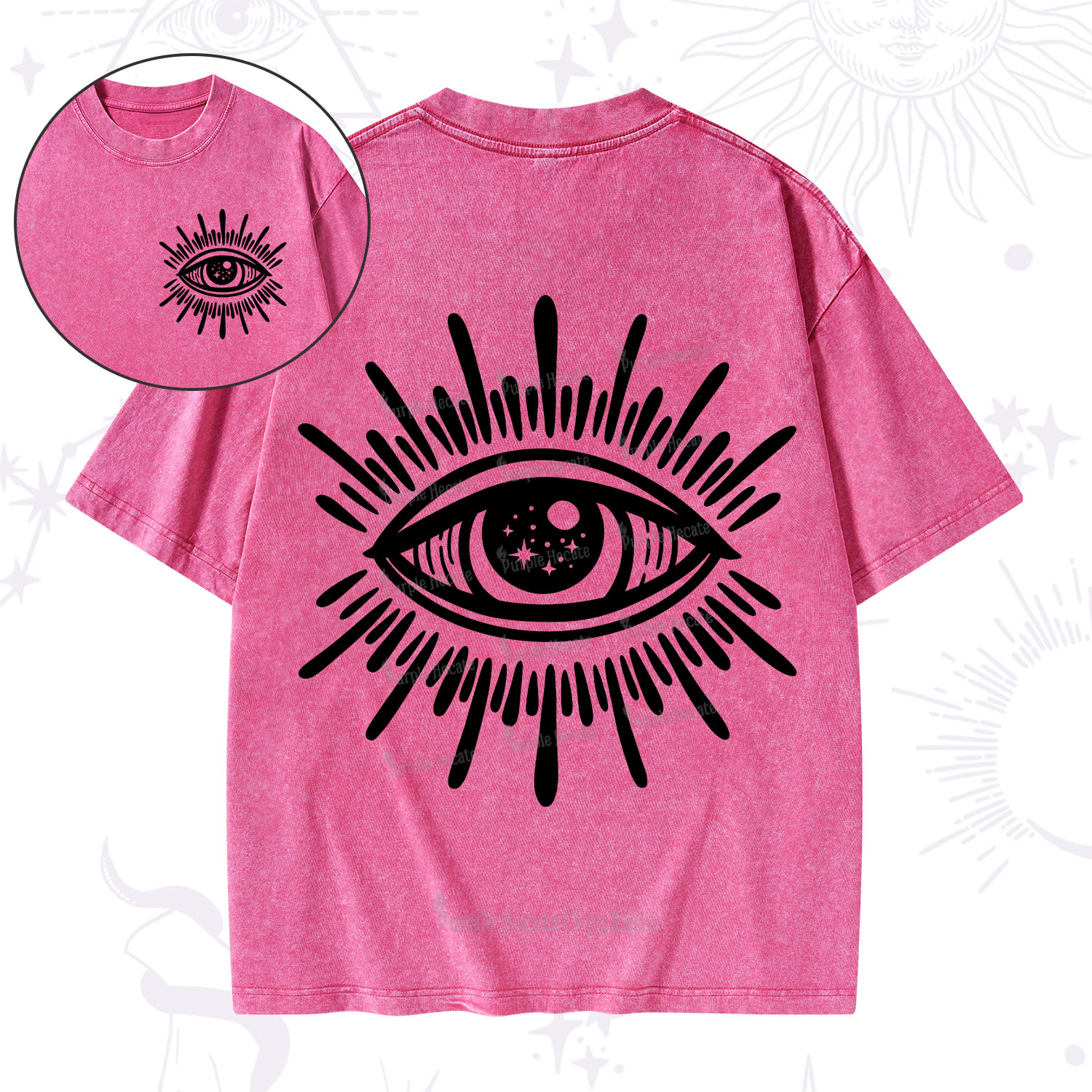 Purplehecate Evil Eye Washed T-Shirt