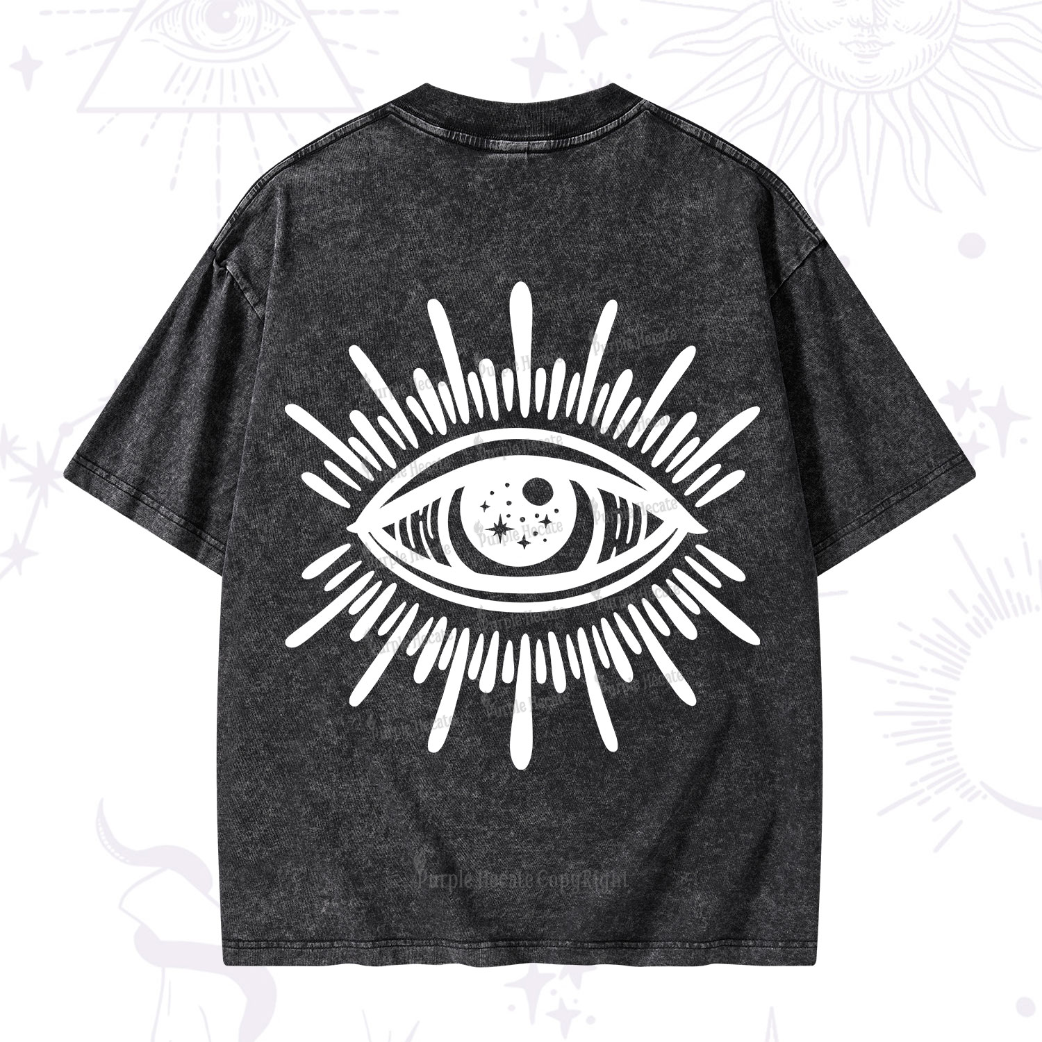 Purplehecate Evil Eye Washed T-Shirt