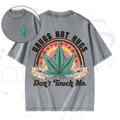 Purplehecate Drugs Not Hugs Washed T-Shirt