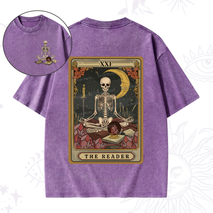 Purplehecate The Reader Tarot Washed T-Shirt