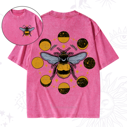 Purplehecate Phases of the Moon Bee Washed T-Shirt