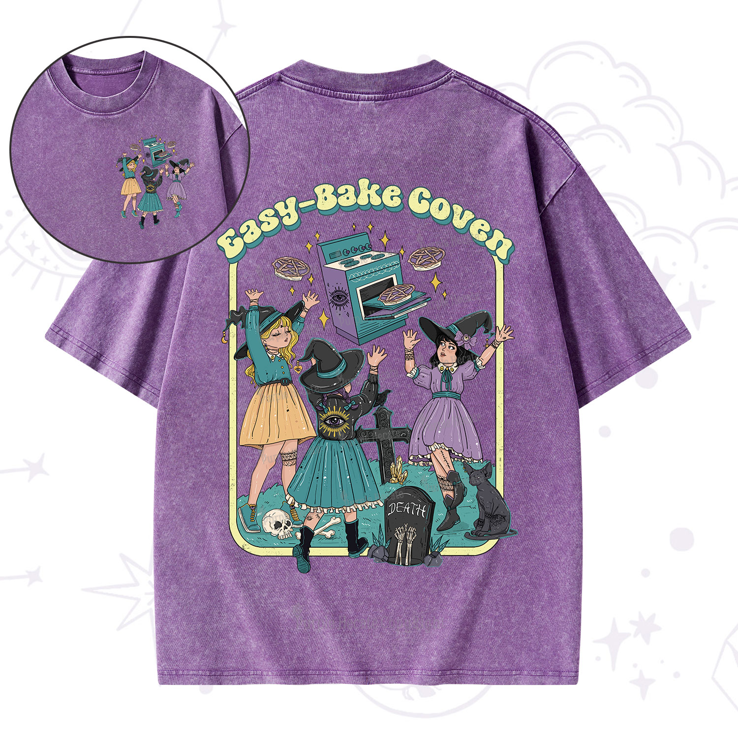Purplehecate Easy Bake Coven Washed T-Shirt