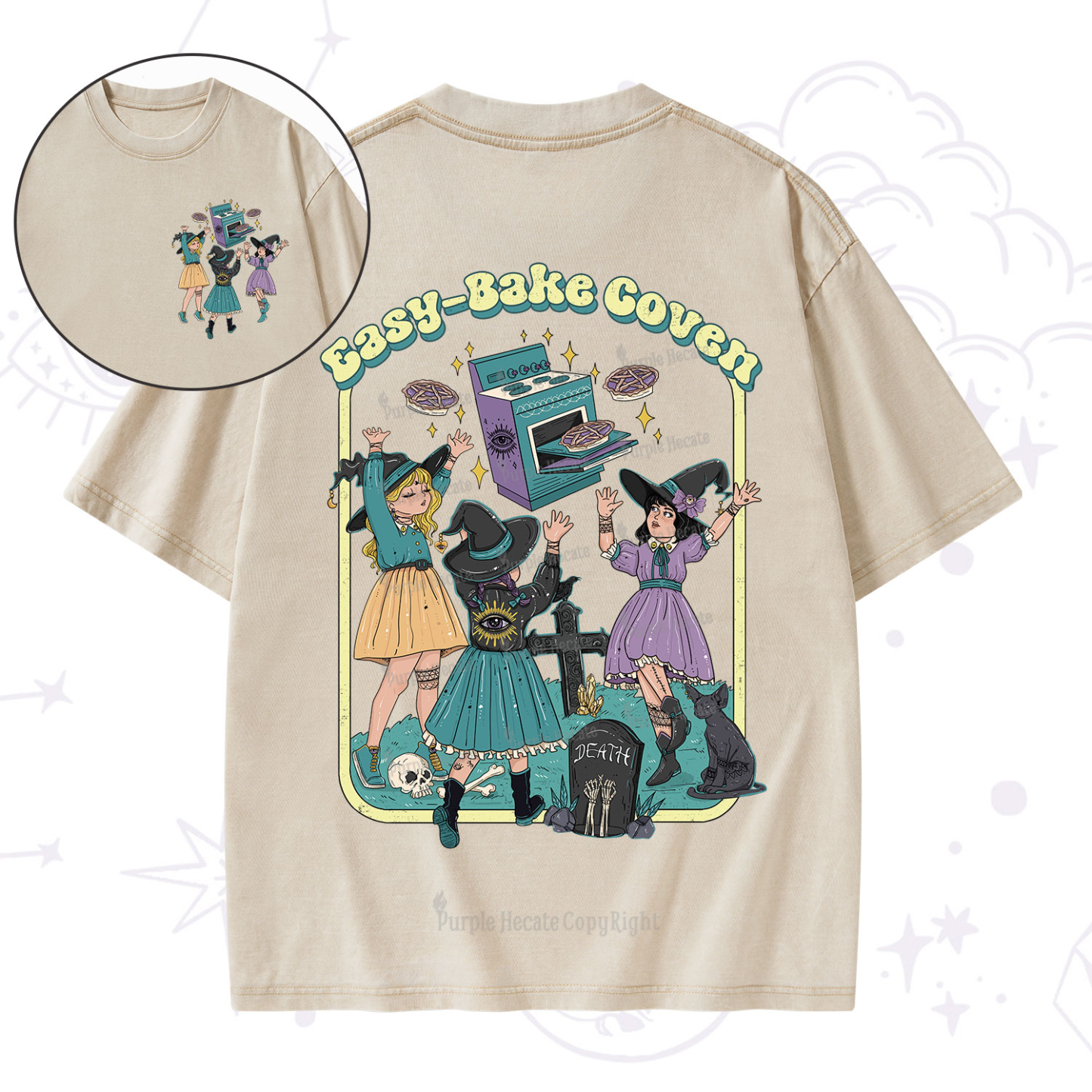 Purplehecate Easy Bake Coven Washed T-Shirt