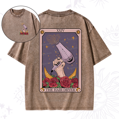 Purplehecate The Hair Dryer Tarot  Washed T-Shirt