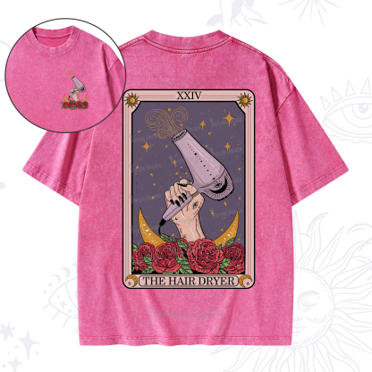 Purplehecate The Hair Dryer Tarot  Washed T-Shirt