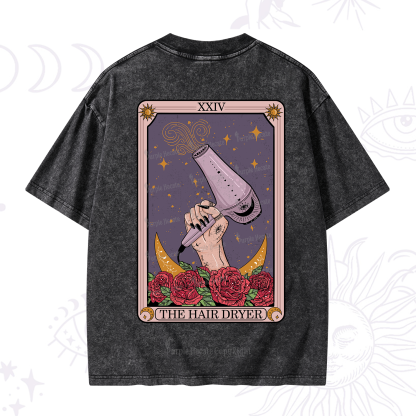 Purplehecate The Hair Dryer Tarot  Washed T-Shirt