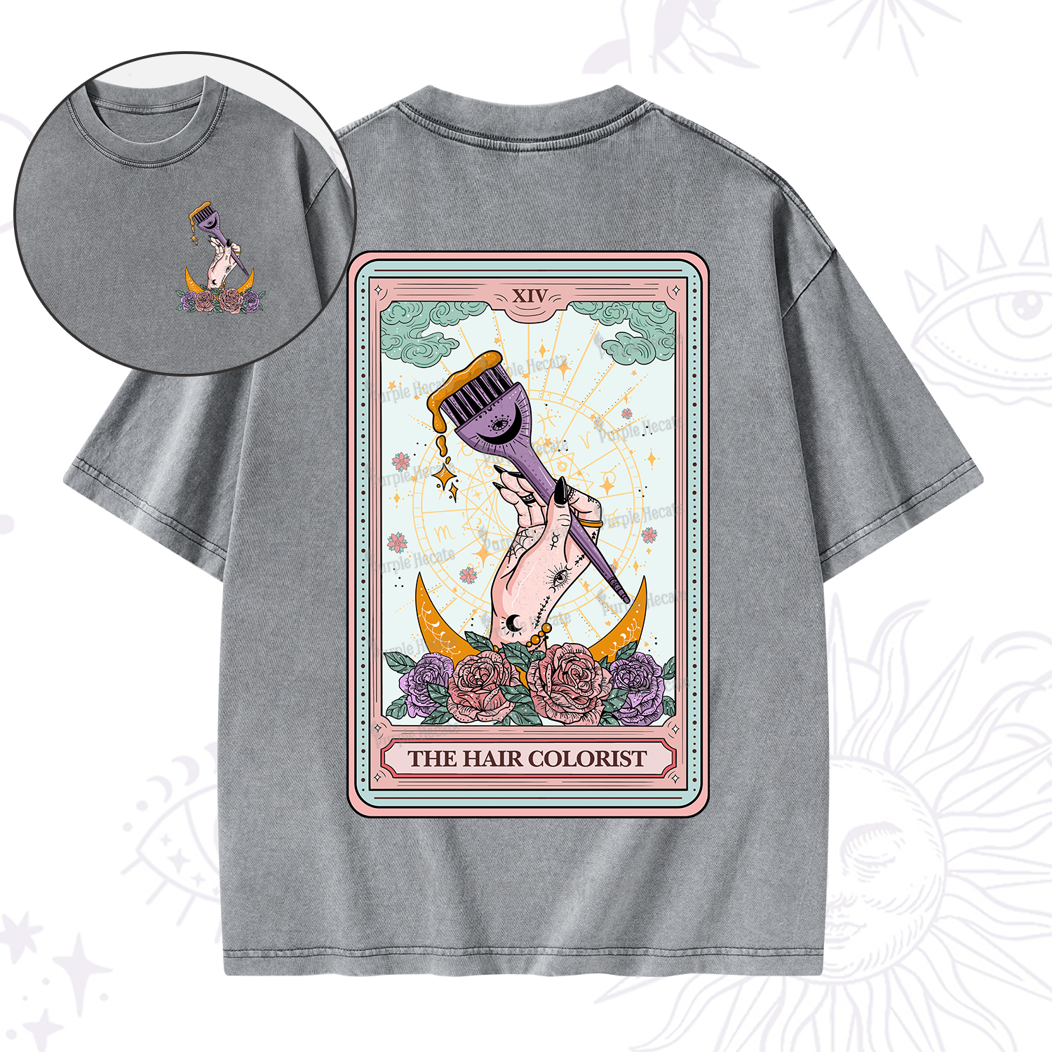 Purplehecate The Hair Colorist Tarot Washed T-Shirt