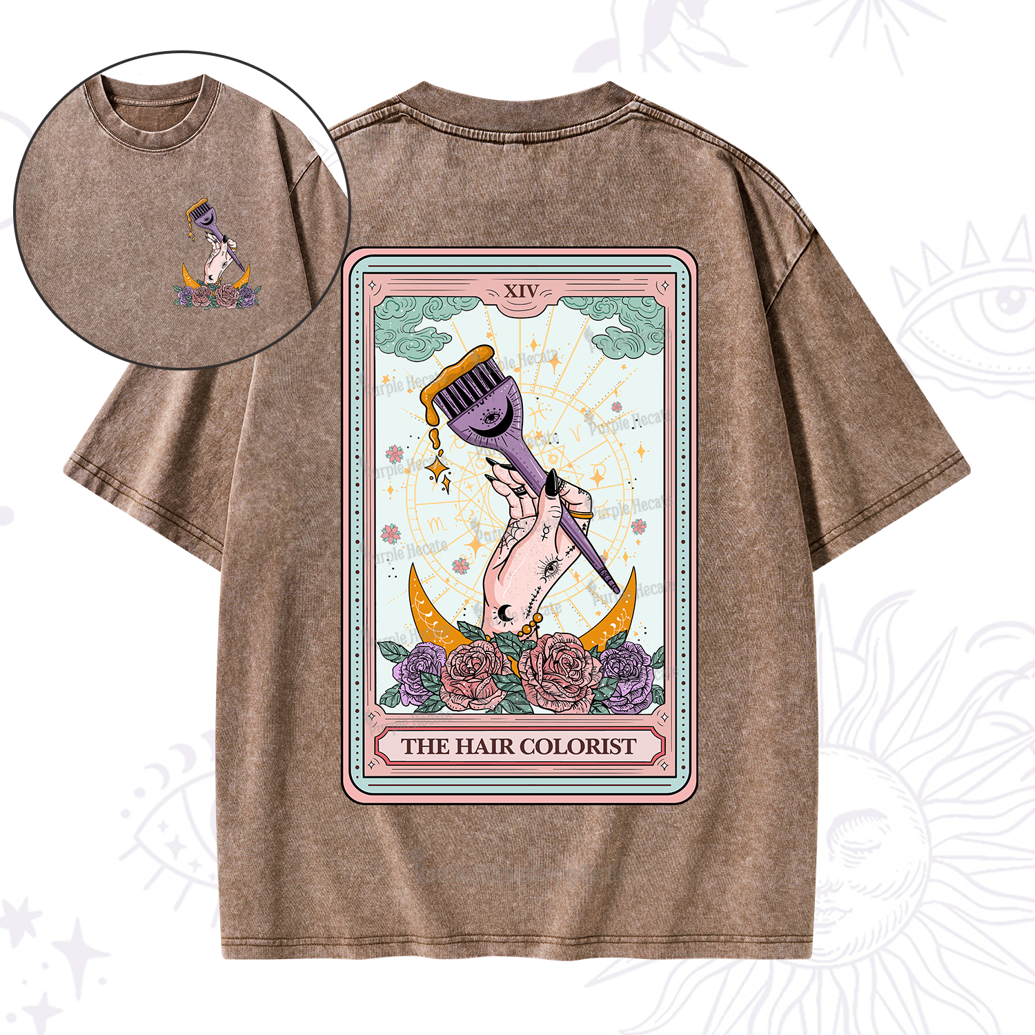 Purplehecate The Hair Colorist Tarot Washed T-Shirt