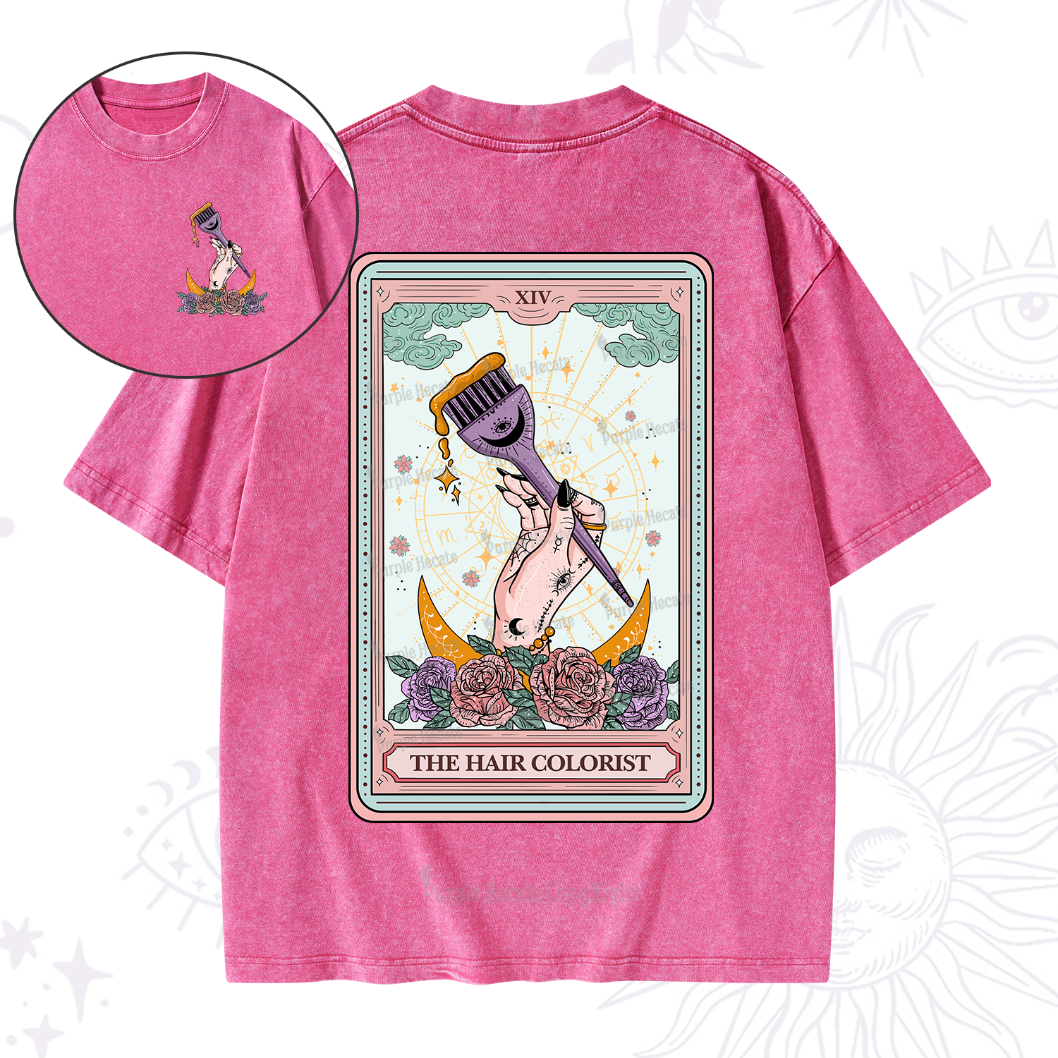 Purplehecate The Hair Colorist Tarot Washed T-Shirt
