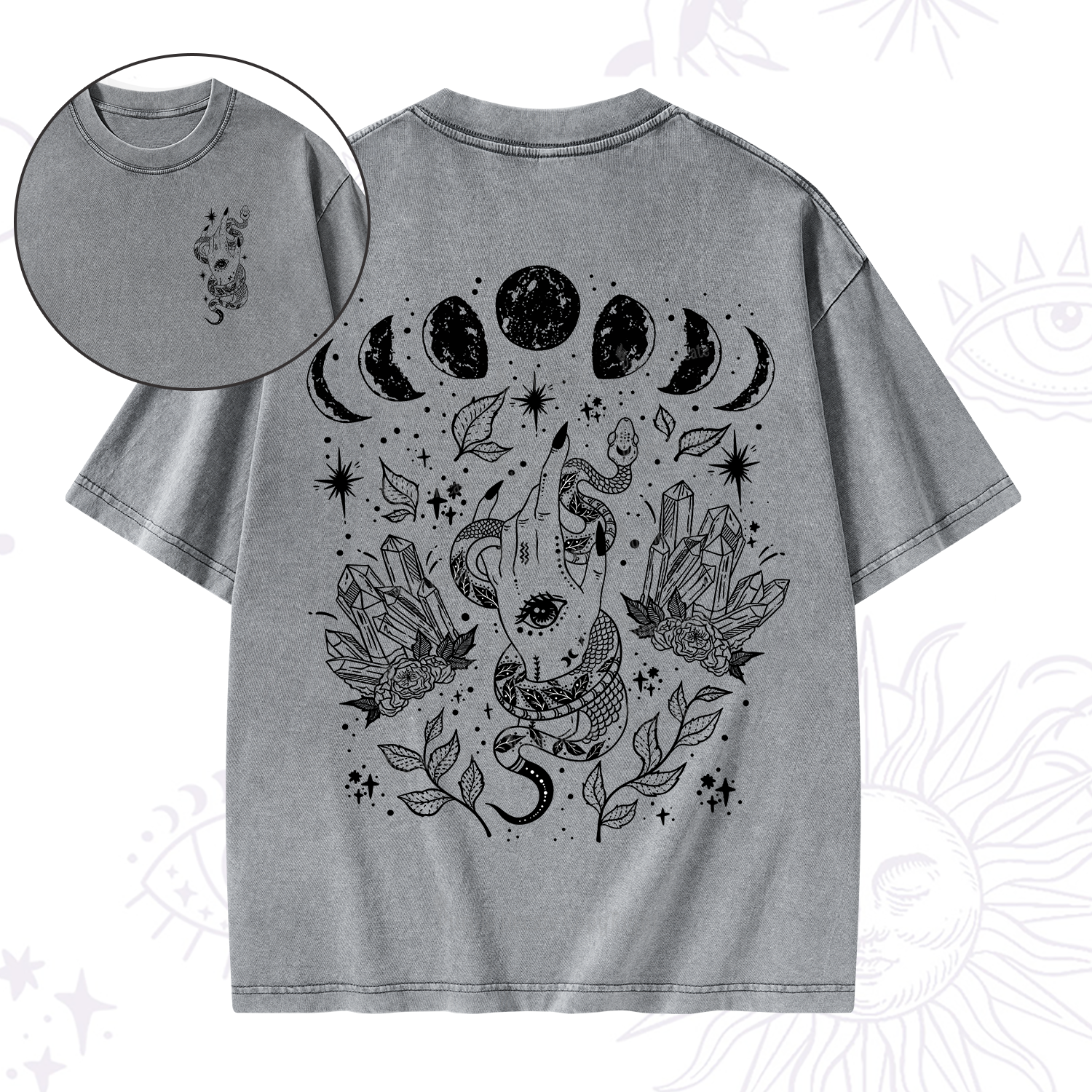 Purplehecate Reach For The Moon Washed T-Shirt