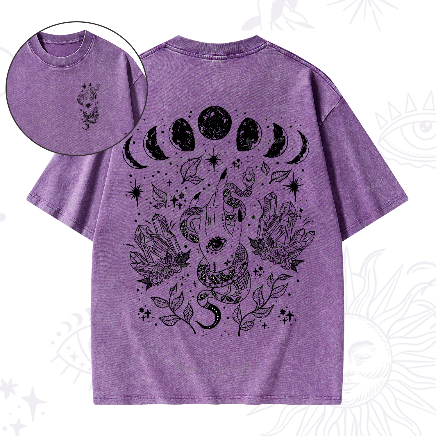 Purplehecate Reach For The Moon Washed T-Shirt