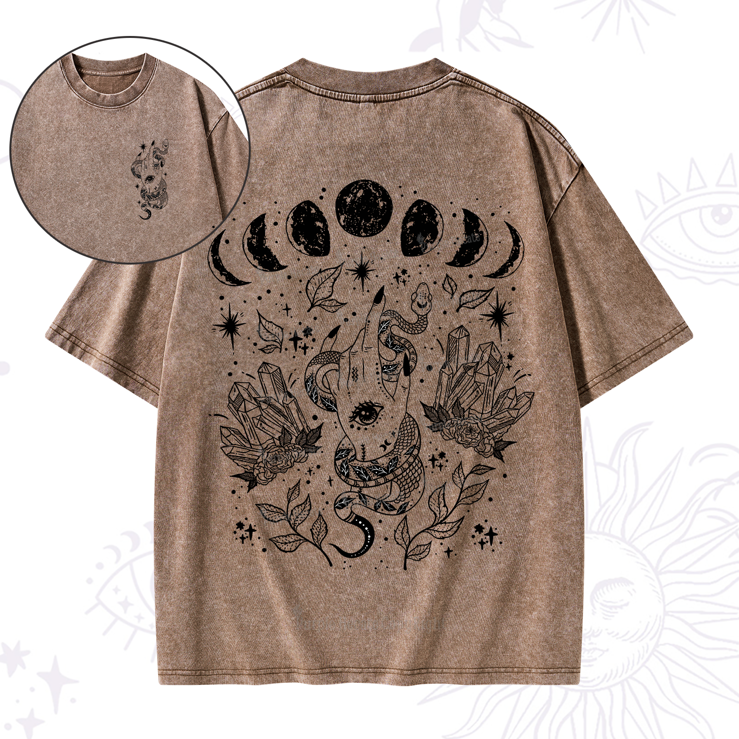 Purplehecate Reach For The Moon Washed T-Shirt