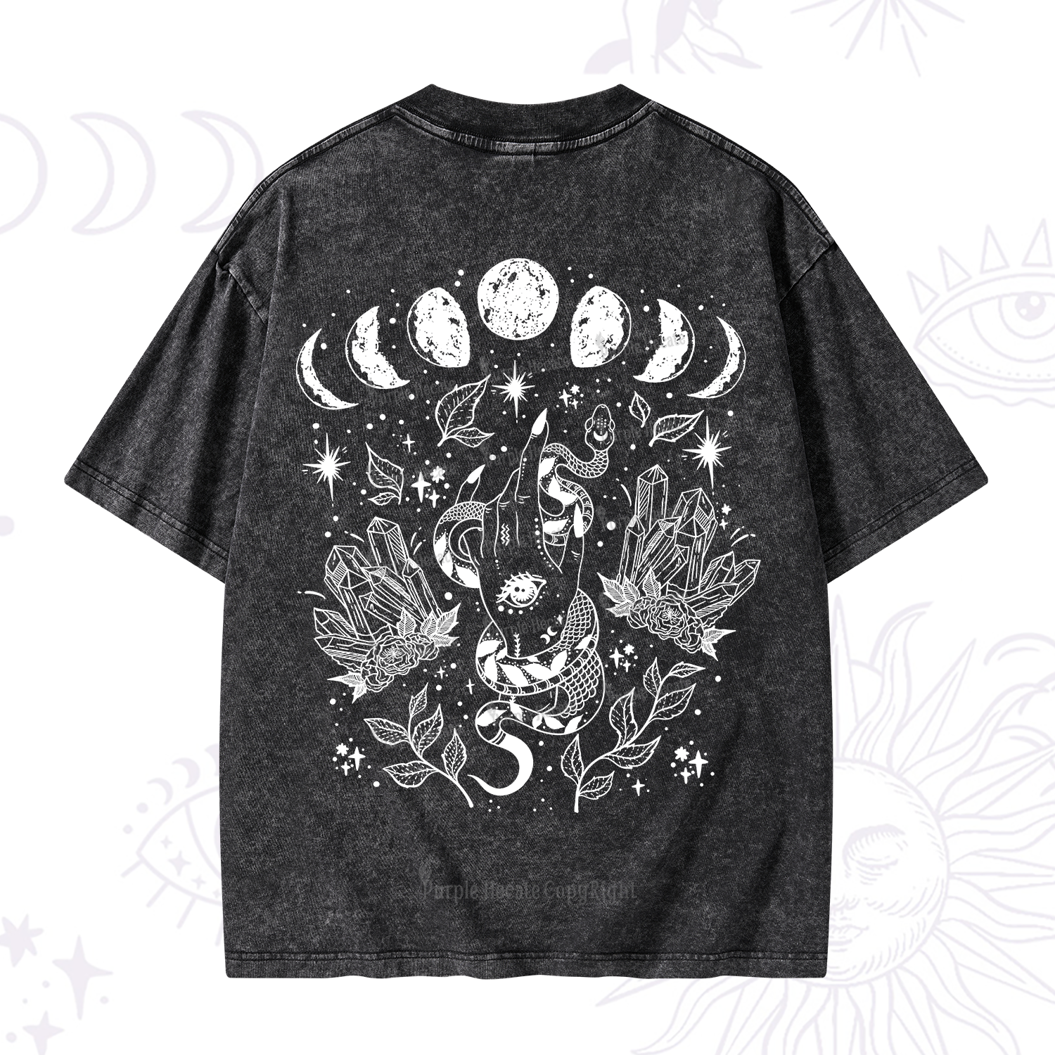 Purplehecate Reach For The Moon Washed T-Shirt