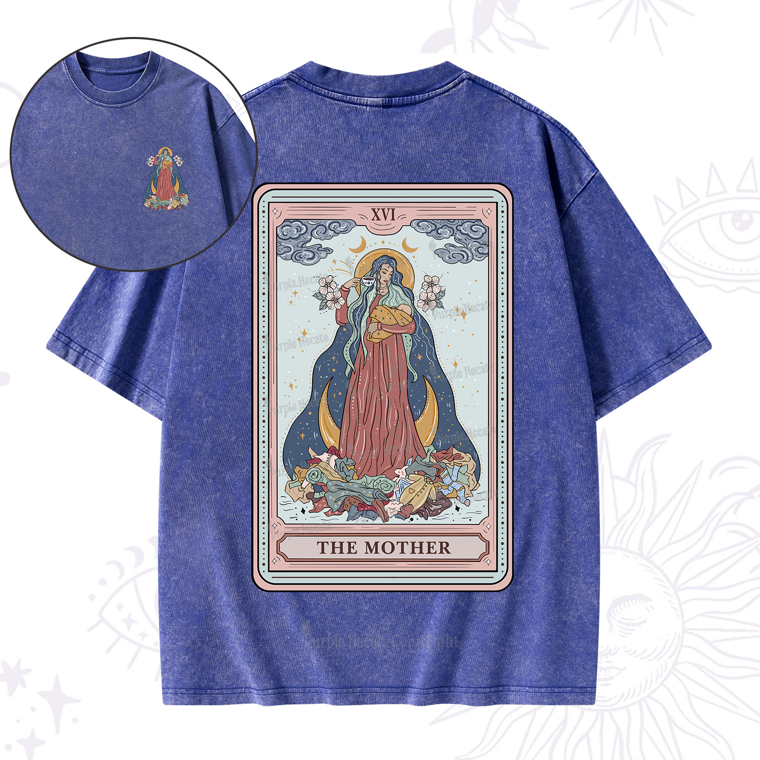 Purplehecate The Mother Tarot Washed T-Shirt