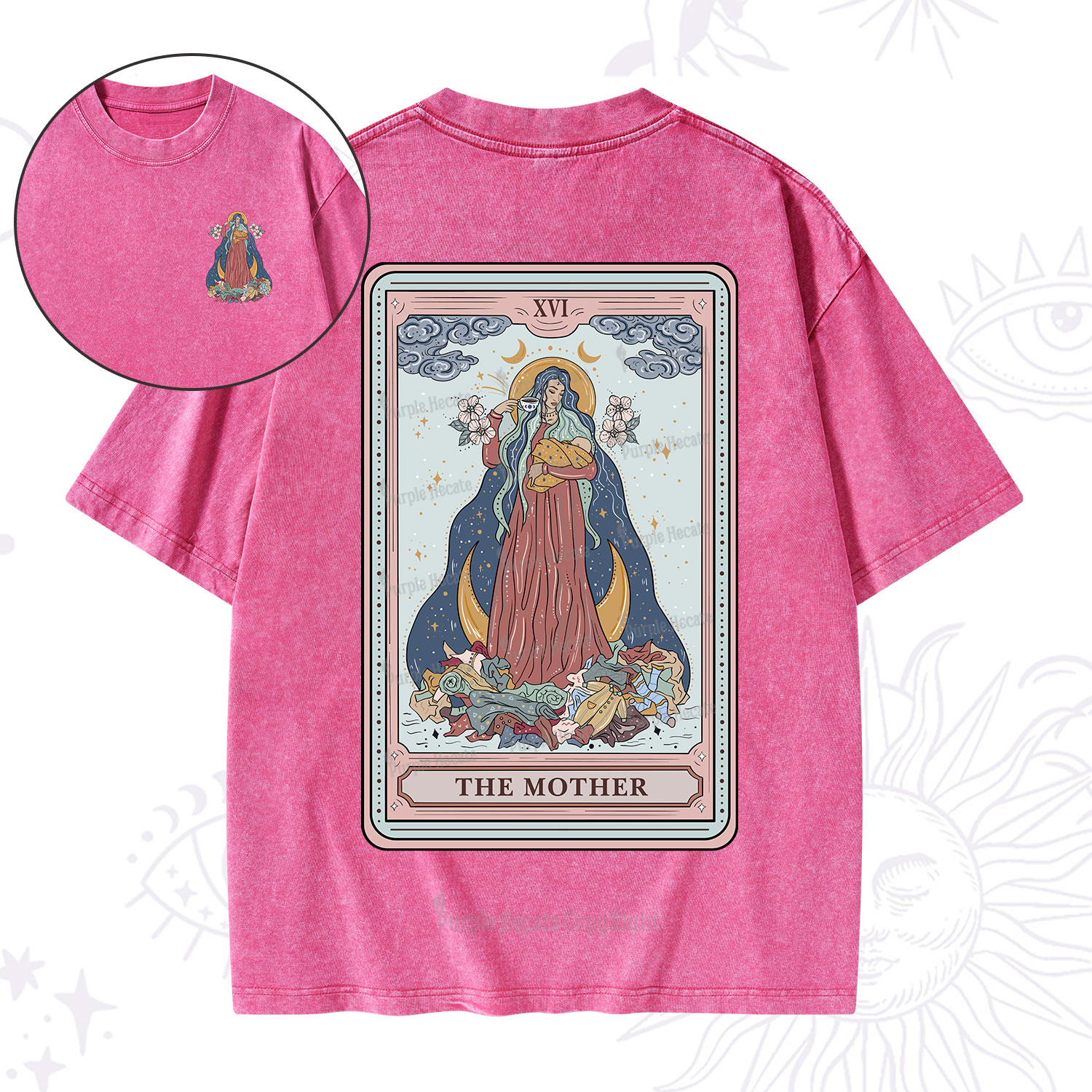 Purplehecate The Mother Tarot Washed T-Shirt