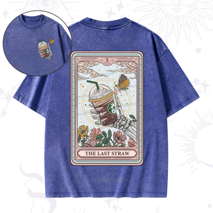 Purplehecate The Last Straw Tarot Washed T-Shirt