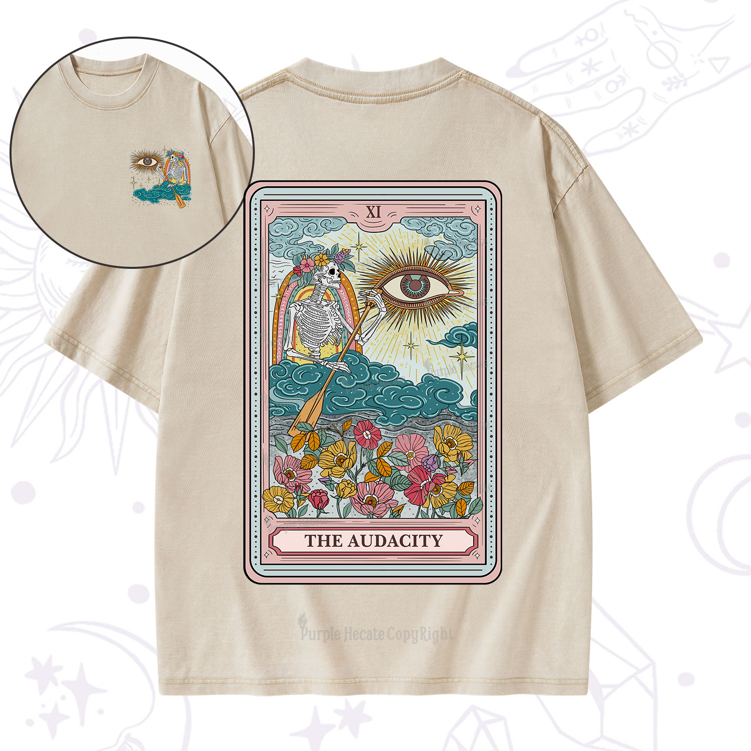 Purplehecate The Audacity Tarot Washed T-Shirt