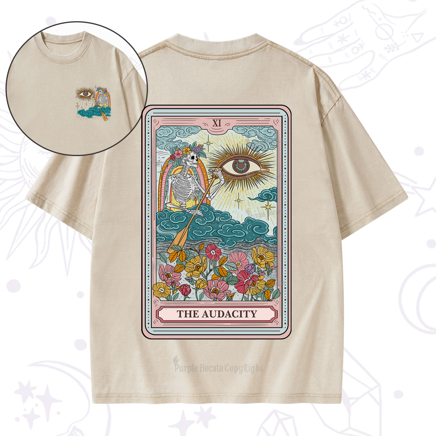 Purplehecate The Audacity Tarot Washed T-Shirt