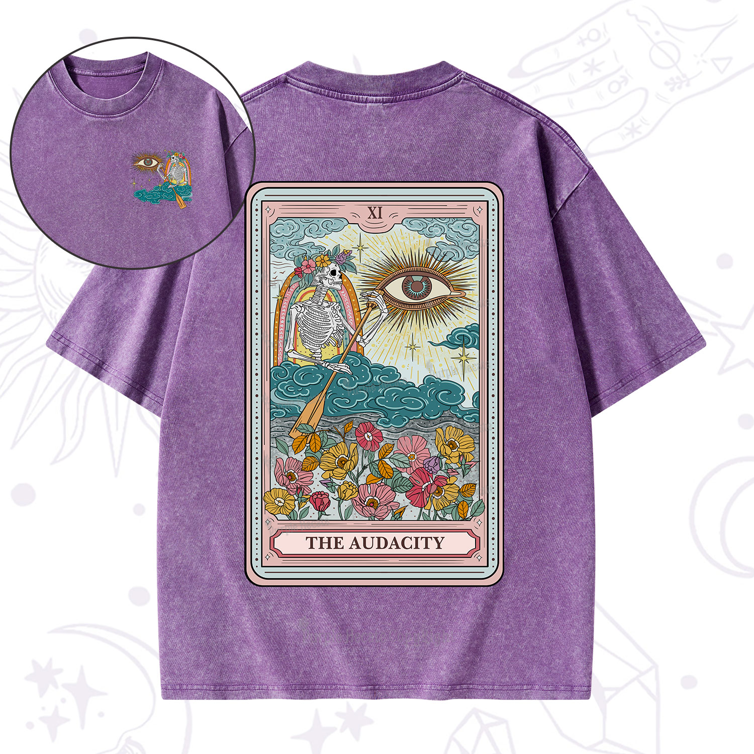 Purplehecate The Audacity Tarot Washed T-Shirt