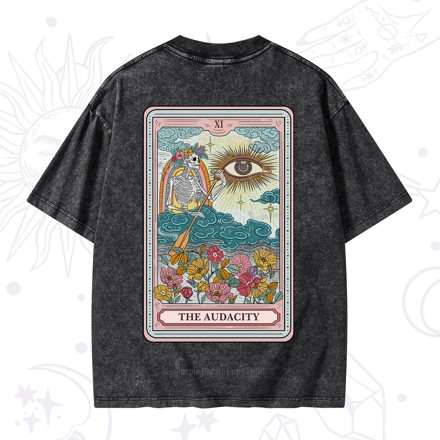 Purplehecate The Audacity Tarot Washed T-Shirt