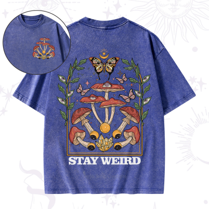 Purplehecate Stay Weird Washed T-Shirt